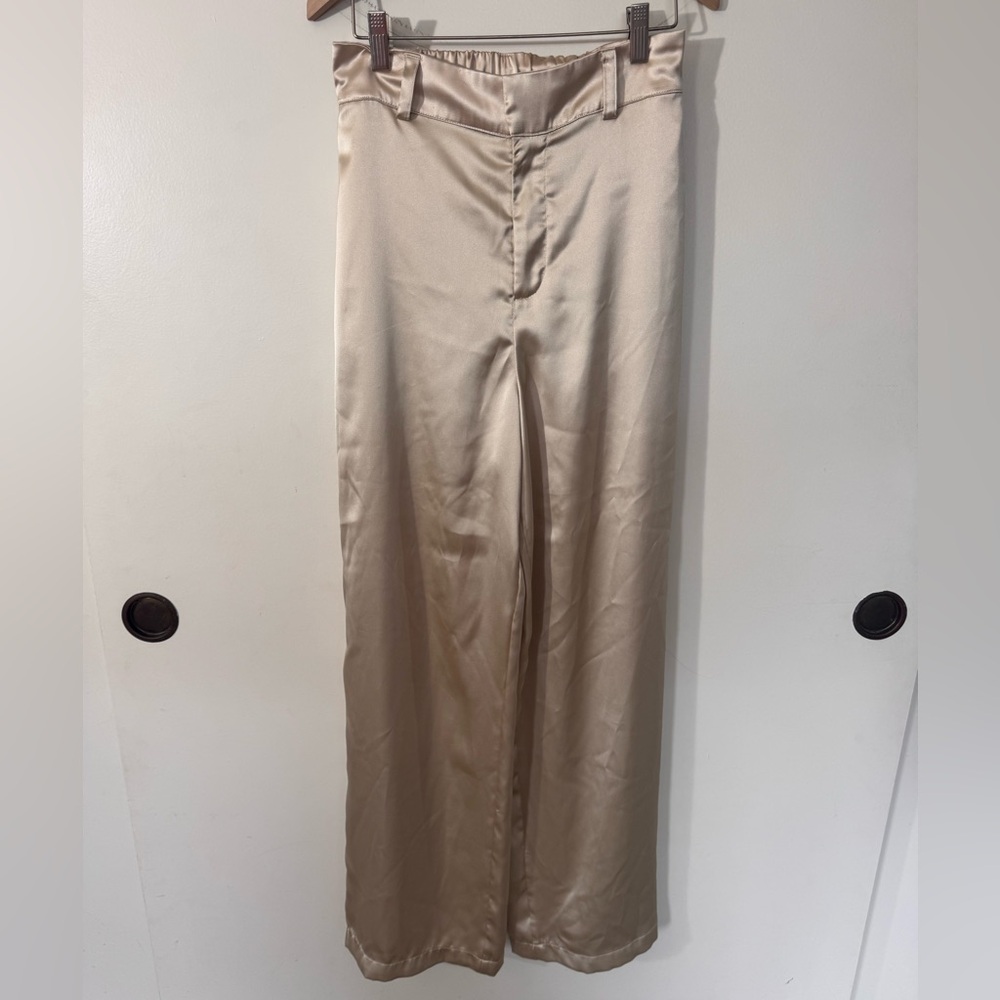 Women’s House Of Harlow 1960 Wide Leg Gold Pants